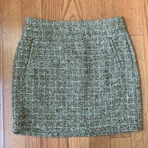 Banana Republic Olive Green Tweed Skirt NWT